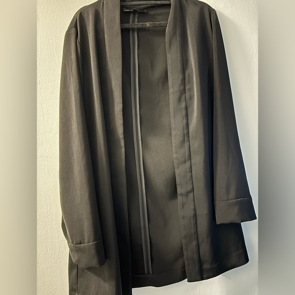 Dynamite Black Open Front Blazer